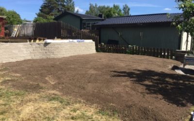 Anläggning av ny gräsmatta Herstaberg 2016