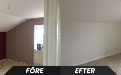 målningsarbete före och efter